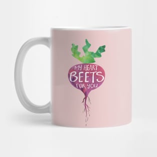 My heart BEETS for you - funny pun design Mug